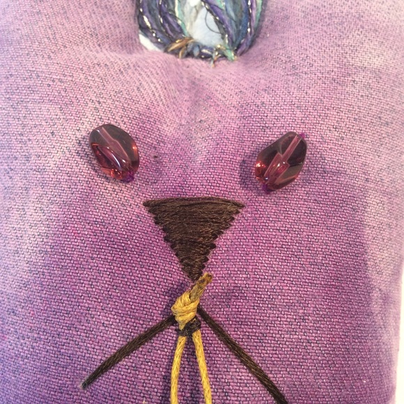 Purple handmade cat stuffed animal - Picture 10 of 12